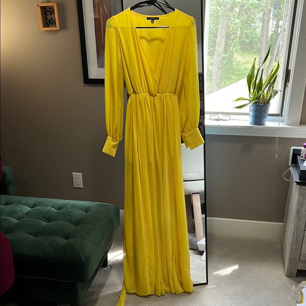 Papaya Elegant Yellow Maxi Dress | Size S